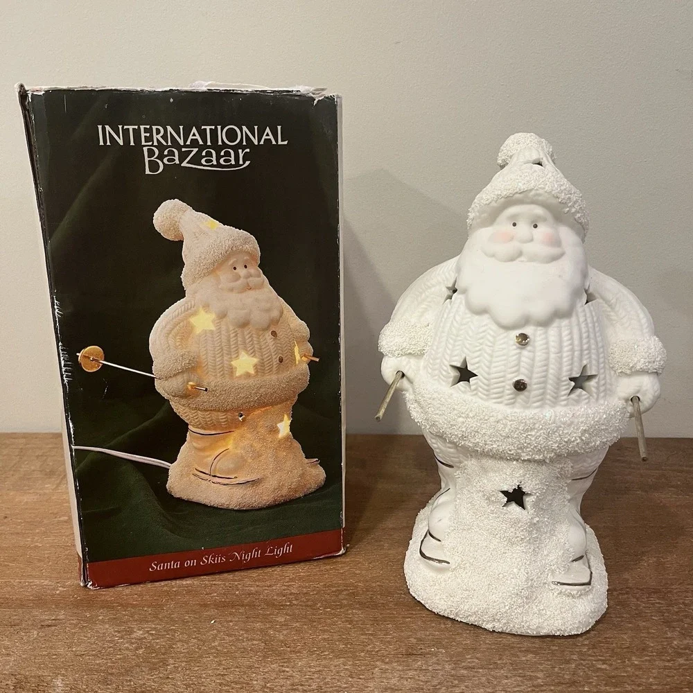 Vintage International Bazaar Santa on Skis 9